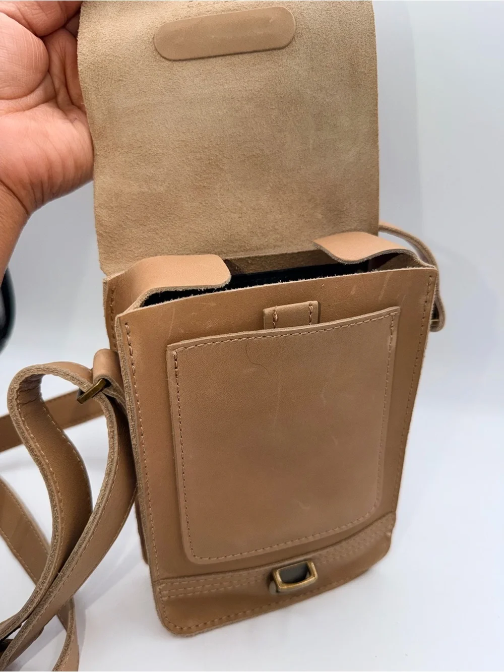 Dr. Martens Carrara Leather Vertical Crossbody Bag